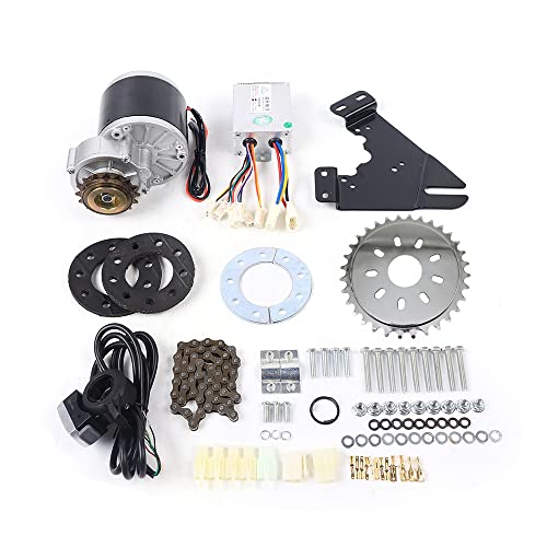 HinLIaDa Electric Bike Conversion Kit, 350W 24V/36V Electric Bike Left Side Drive Motor Kit Mountain Bike Conversion Custom Electric Geared Bicycle Derailleur Fit Most of Common Bicycle