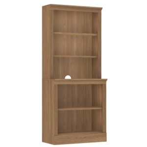 JAHRSTIM Bookshelves and Bookcase Floor Standing 5 Tier Display Shelves Organizer and Storage, 72in Tall Bookshelf for Home Office, Living Room, Bed Room, Kitchen, Oak