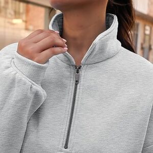 Trendy Queen Womens Half Zip Pullover Oversized Sweatshirts Hoodies with Pockets Quarter Zip Long Sleeve Fleece Jackets Crewneck Fall Outfits Cute Preppy Y2k Winter Clothes Teen Girls Fashion 2023