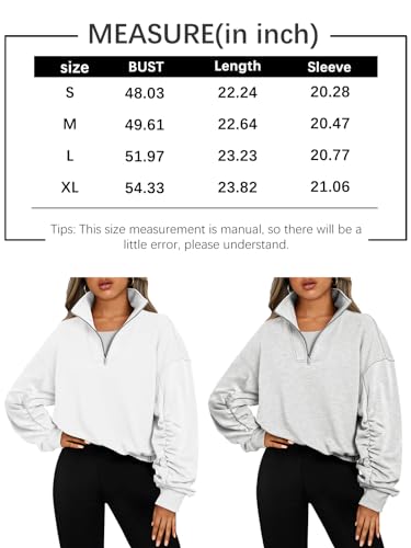 Trendy Queen Half Zip Pullover Womens Sweatshirts Cropped Hoodies Quarter Zip Long Sleeve Fall Outfits Fashion Clothes 2023 Pink