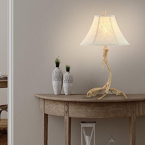 JONATHAN Y JYL6305B Antler 27.5" Rustic Resin LED Table Lamp, Traditional for Bedroom, Living Room, Office, Kids Room, Entryway, College Dorm, Bookcase, LED Bulb Included, Beige