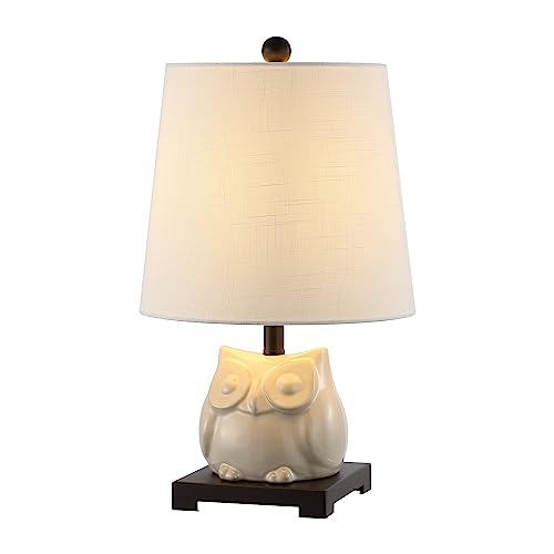 JONATHAN Y JYL3014B Justina 16" Ceramic Mini LED Table Lamp, Cottage,Transitional for Bedroom, Living Room, Office, Kids Room, Entryway, College Dorm, Bookcase, LED Bulb Included, Antique White