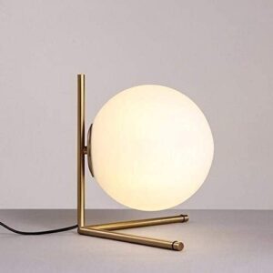 hallway bedroom living room moddeny modern globe glass table lamp creative shade ball moon desktop night light nordic bedroom bedside lamp living room study office e27 front desk light latern 21.4 * 2