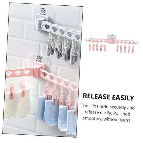 1pc Drying Clip Wall Mounted Clothes Rack Collapsible Hangers Foldable Laundry Rack Laundry Dispenser Clothes Drying Rack Laundry Drying Rack Viscose Pink Folding Hanger