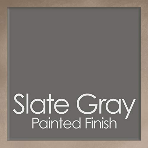 Lavish Home End 2 Drawers-Sofa Side Table, Gray & Silver