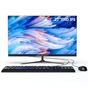 27 inch all in one desktop pc intel celeron n5095 desktop computer 8gb ram 512gb rom ssd full hd ips display computer with dual wifi bluetooth 5.0 keyboard and mouse usb3.0
