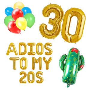 adios to my 20s banner, 30th birthday decorations for him for her, 30 fiesta decorations, 30th mexican party decorations