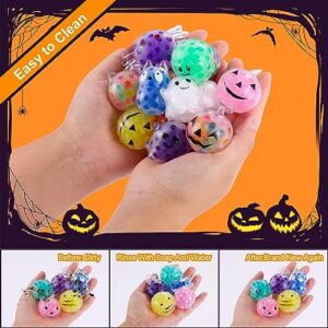 xutengy 5.5" Halloween Cauldron with 24 Pcs Mochi Squishy Toys，Halloween Mini Kawaii Squeeze Toys for for Kids Girls Boys Halloween Party Favors Trick or Treat Bags Gifts，School Classroom Rewards