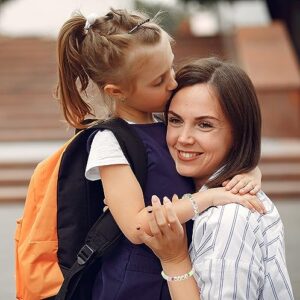 Back to School Bracelet Mommy and Me Bracelet for Mom and Daughter Son First Day of School Gifts for Boys Girls