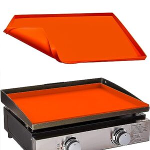 artnice silicone griddle mat for blackstone griddle, 36" heavy duty food grade silicone griddle mat, all season cooking protective griddle grill cover, blackstone accessories, orange
