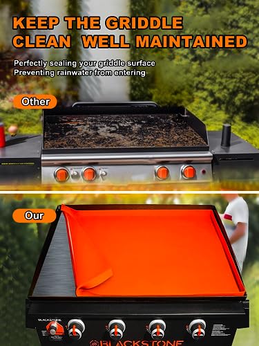 Artnice Silicone Griddle Mat for Blackstone Griddle, 36" Heavy Duty Food Grade Silicone Griddle Mat, All Season Cooking Protective Griddle Grill Cover, Blackstone accessories, Orange