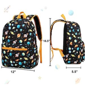 CAMTOP Kids Backpack Preschool Kindergarten Bookbag Toddler School Bag for Age 3-8 Boys and Girls(Rocket Planet)