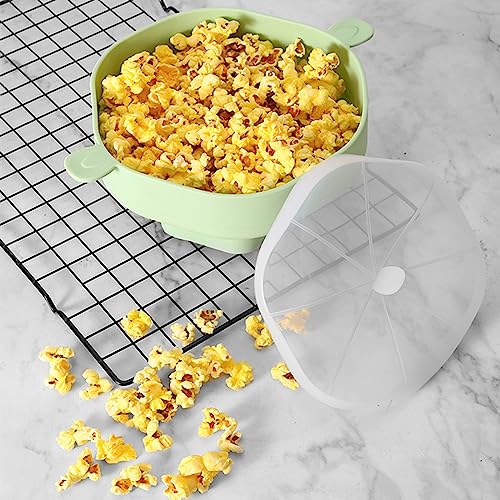 Microwave Popcorn Popper Machine, Silicone Popcorn Maker Popper, Collapsible Microwavable Bowl Hot Air Popper Popcorn Bowls for Family Movie Night Popcorn Buckets for Halloween Christmas Popcorn