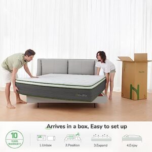 Novilla Full Mattress,12 Inch Gel Memory Foam Hybrid Mattress with Individually Pocket Springs, Breathable Mattresses Full for Cool Sleep,Motion Isolation & Pressure Relief, Medium Firm, vigour