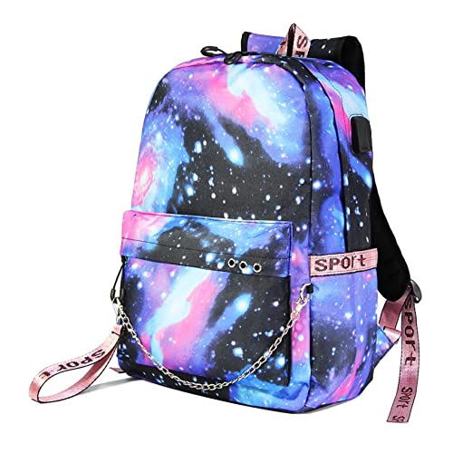 Duuloon Student Casual Daypacks Canvas Bookbag for Teen-Five Nights at Freddy's Multifunction Knapsack with USB Charging Port