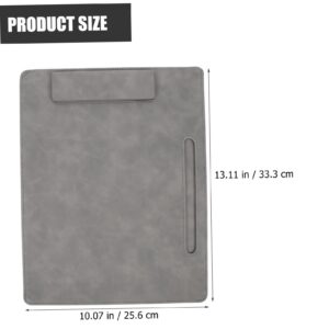 Realtor Supplies 3pcs Folder Board Folder Organizer Clipboard Document Organizer Exam Paper Base Writing Board Agent Supplies Office Supply A4 Grey Pu Paper Record Board