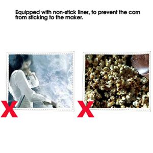 Ozgkee Household Mini Electric Blower Automatic Popcorn Popper Popcorn Maker EU Plug 220-240V White