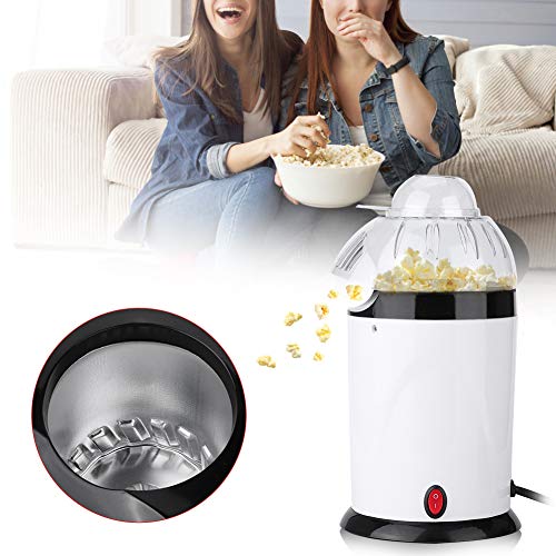 Ozgkee Household Mini Electric Blower Automatic Popcorn Popper Popcorn Maker EU Plug 220-240V White