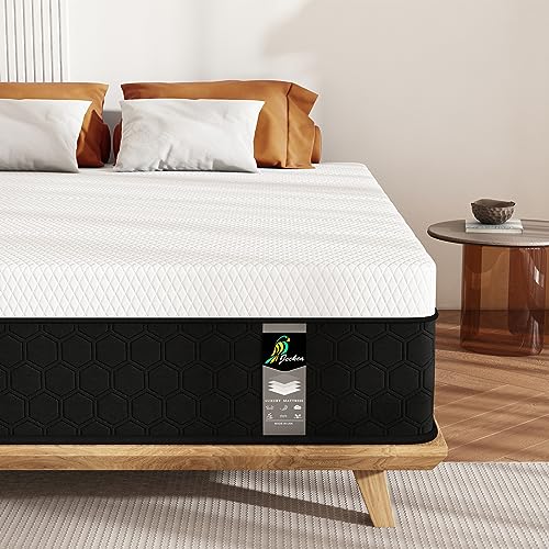 JEEKEA Full Size Mattress in a Box - 10 Inch Memory Foam Mattress Full Size Bed - Hybrid Mattress Full for Back Pain Relief - Medium Firm Mattress with Motion Isolation & Strong Edge Support