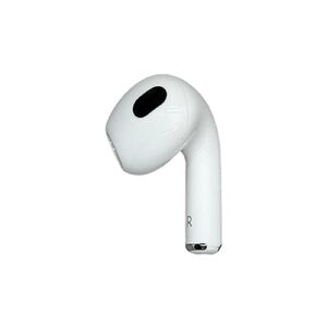 umiucrye single right airpod replacement-3rd generation only model no.a2565，wireless bluetooth connectivity in-ear,no charging case or charging cable included.white.