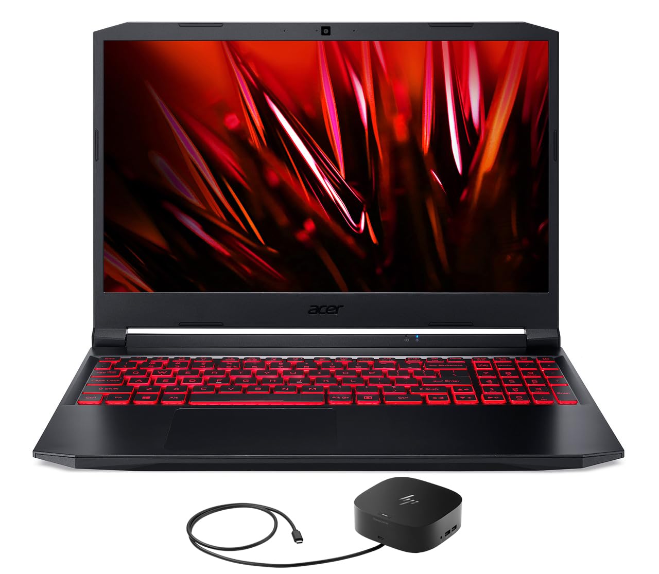 acer Nitro 5 AN515-57 Gaming & Business Laptop (Intel i7-11800H 8-Core, 32GB RAM, 1TB SATA SSD, GeForce RTX 3050 Ti, 15.6" 144Hz Full HD (1920x1080), WiFi, Win 10 Pro) with G2 Universal Dock