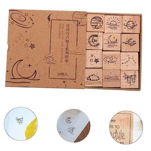 LIGHTAOTAO Kids Stamps 1 Box Wooden Stamp Set Wooden Stamps Stamps Stampers for Stampers Birthday Wood Mounted Rubber Stamp DIY Hand Account Seal Creative Stamps Wood Stamps Kids Stampers