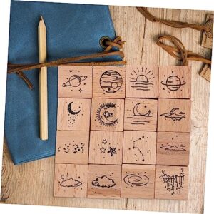 LIGHTAOTAO Kids Stamps 1 Box Wooden Stamp Set Wooden Stamps Stamps Stampers for Stampers Birthday Wood Mounted Rubber Stamp DIY Hand Account Seal Creative Stamps Wood Stamps Kids Stampers
