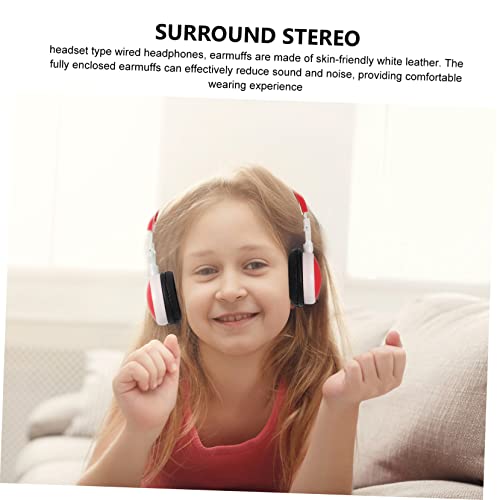 LIGHTAOTAO Kids Wired Headphones 1pc Headphones Over-Ear Headphones Boys Headphones for Noise Canceling Earbuds Headphone Foldable Stereo Headphones Abs Red Music Children Headset