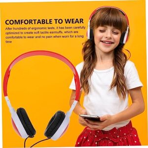 LIGHTAOTAO Kids Wired Headphones 1pc Headphones Over-Ear Headphones Boys Headphones for Noise Canceling Earbuds Headphone Foldable Stereo Headphones Abs Red Music Children Headset