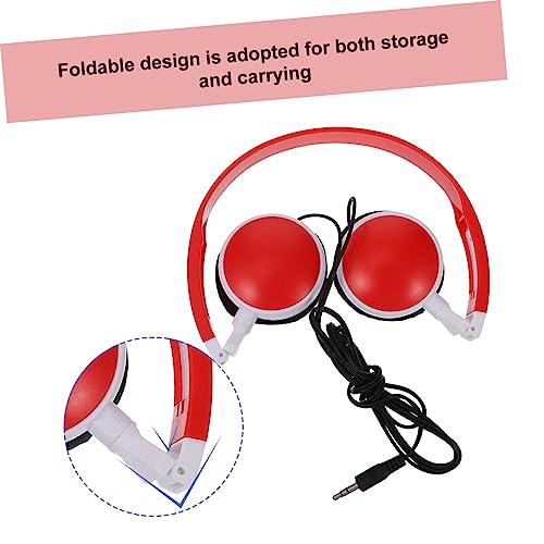 LIGHTAOTAO Kids Wired Headphones 1pc Headphones Over-Ear Headphones Boys Headphones for Noise Canceling Earbuds Headphone Foldable Stereo Headphones Abs Red Music Children Headset