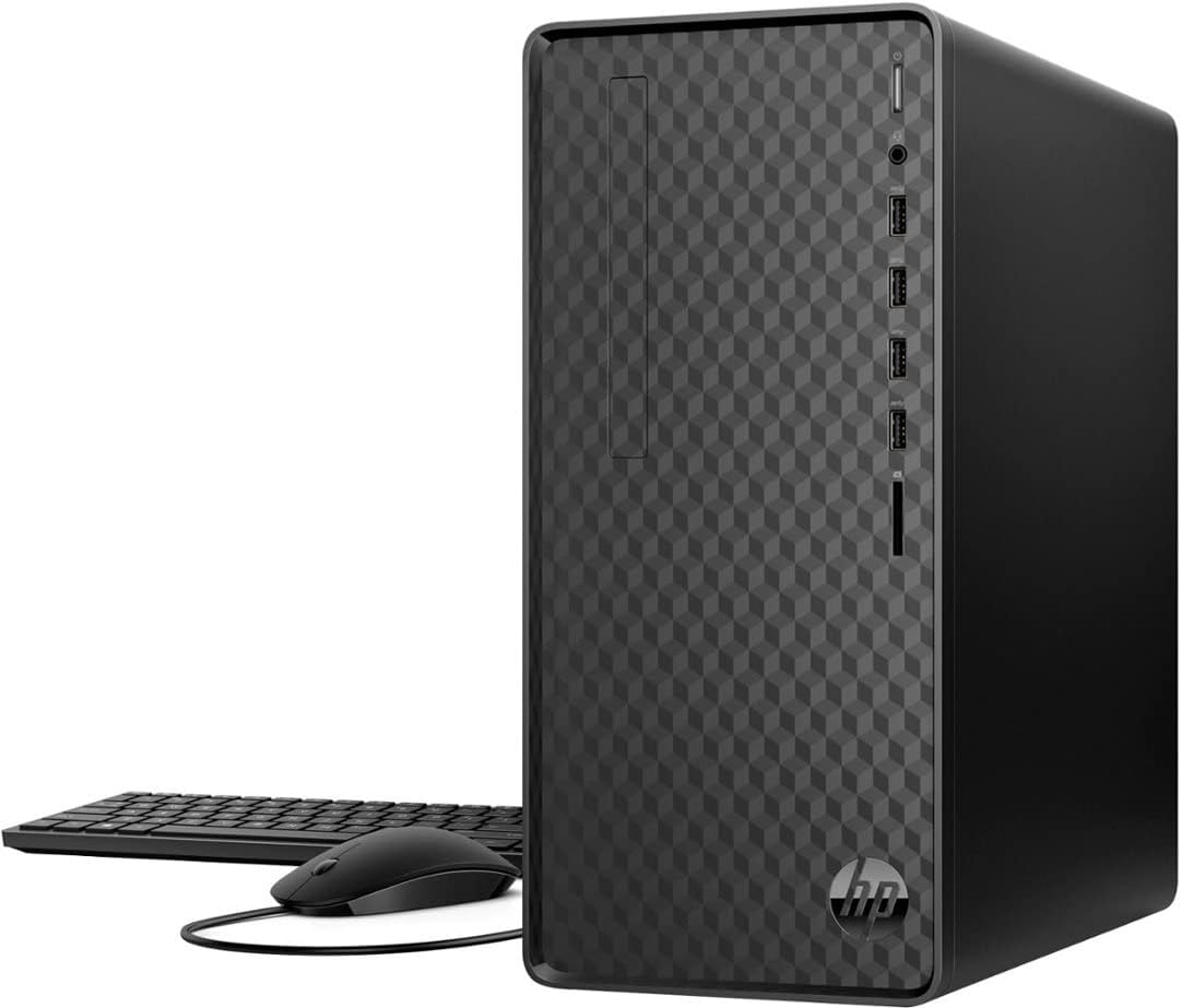 HP M01-F2254 Home & Business Desktop (Intel i3-12100 4-Core, 8GB RAM, 1TB m.2 SATA SSD, Intel UHD 730, WiFi, Bluetooth, HDMI, USB 3.1, Dark Black, Win 11 Home) Refurbished (Renewed)