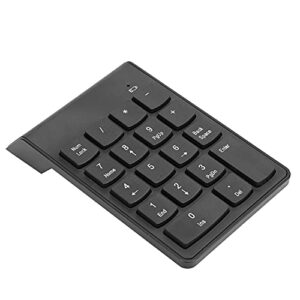 Mini Wireless Numeric Keypad, 2.4GHz Wireless 18-Key Silent Financial Accounting Number Pad, for Laptop, Notebook, PC, Desktop (Black)