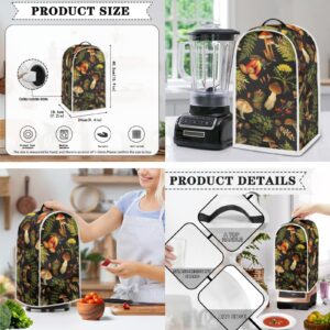 Jiueut Mushroom Leaf Toaster Cover 4 Slice Bread Toaster,Waterproof Stand Mixer Dustproof Cover Blender Covers Kitchen Small Appliance Cover Anti Fingerprint Protection