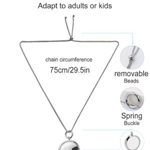 Airtag Necklace, Titanium Rhinestone Airtag Necklace for Adults, Adjustable Air Tag Necklace Kids, Airtag Holder Case Keychain Compatible Apple Airtag