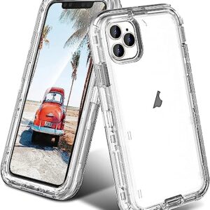 ORIbox for iPhone 14 Pro Max Case Clear, [10 FT Military Grade Drop Protection], Transparent Heavy Duty Shockproof Anti-Fall Case for iPhone 14 Pro Max Phone Case,6.7 inch,3 in 1, Crystal Clear