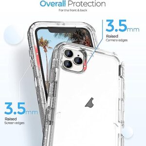 ORIbox for iPhone 14 Pro Max Case Clear, [10 FT Military Grade Drop Protection], Transparent Heavy Duty Shockproof Anti-Fall Case for iPhone 14 Pro Max Phone Case,6.7 inch,3 in 1, Crystal Clear