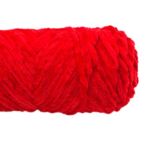 Velvet Chenille Yarn for Hand-Knitted Medium Thick Faux Wool Crochet Thread DIY Craft Scarf Sweater Knitting Supplies Yarn for Knitting Blankets