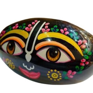 Katyayni Painted Shaligram Stone for Pooja (Colored)