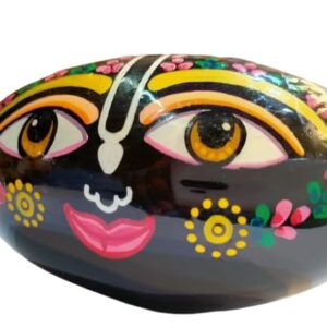 Katyayni Painted Shaligram Stone for Pooja (Colored)