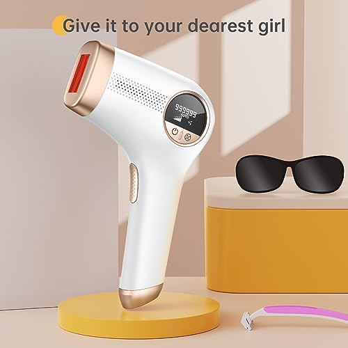 Aopvui Laser Hair Removal for Women, At Home Painless IPL Hair Removal with Red-Wave Light for Bikini Leg Facial Use High Energy IPL Hair Remover Device