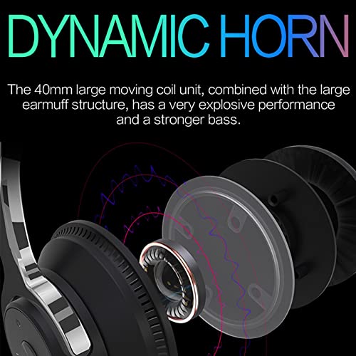 Bluetooth Headphones Over-Ear Headphones Wireless Bluetooth Noise Cancelling Headphones Head-Mounted Headphones Lightweight Wireless Headphones Hifi Stereo PC/Cell Phones/TV/Mp3/Mp4 Cool Stuff