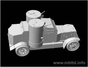 master box mb72008 1/72 british austin mk.4 armored car with hotchkiss machine gun plastic model