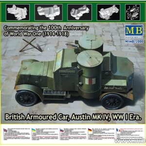 Master Box MB72008 1/72 British Austin Mk.4 Armored Car with Hotchkiss Machine Gun Plastic Model