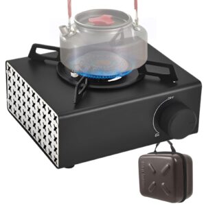 camping stove, camping burner stove, camping burner stove propane with magnetic suction tank, single burner stove, camping and backpacking, cassette burner for picnic camping parties