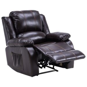 zyjbm electric lift function recliner massage chair dual motor dark brown comfortable&durable fabric pu easy adjustment