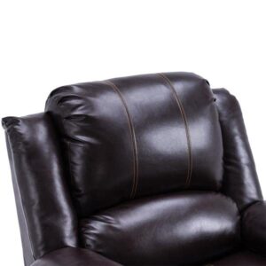 ZYJBM Electric Lift Function Recliner Massage Chair Dual Motor Dark Brown Comfortable&Durable Fabric PU Easy Adjustment