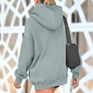 Trendy Queen Hoodies for Women Oversized Sweatshirts Cute Fleece Long Sleeve Sweaters Loose Casual Pullover Fall Outfits Winter Y2k Fashion Teen Girls 2023 Light Green