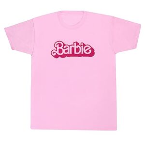 Barbie T-Shirt Women | Womens Summer Tops | Pink Graphic Tees for Women | Pink L