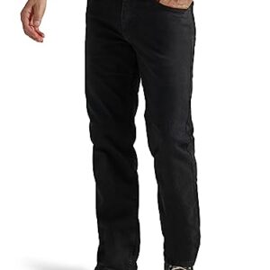 Lee Men's Legendary Regular Straight Jean, Overdye Black, 36W x 34L