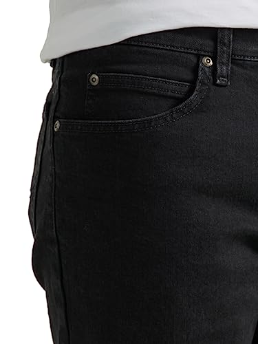 Lee Men's Legendary Regular Straight Jean, Overdye Black, 36W x 34L